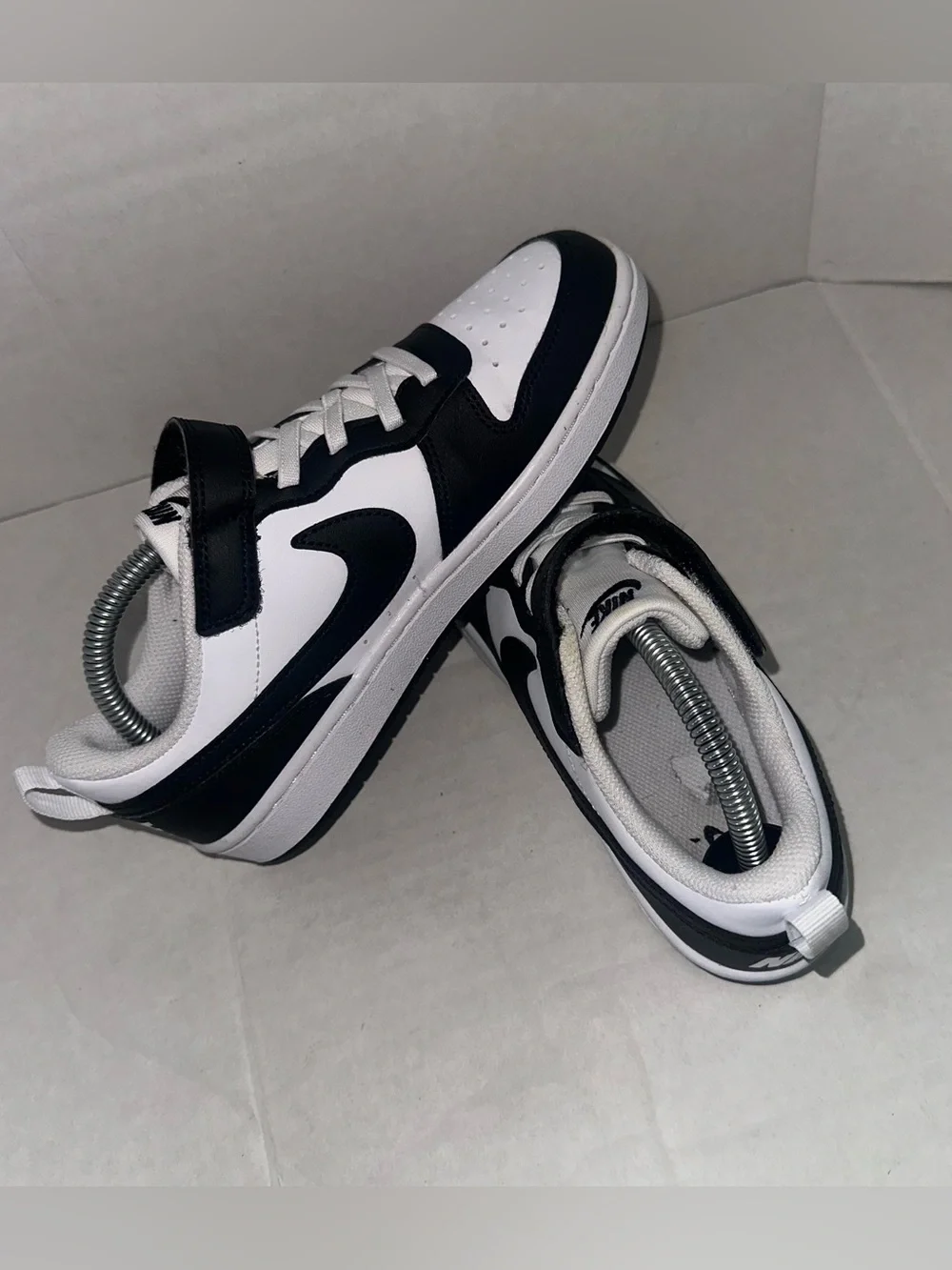 Nike Kid's Court Borough Low Recraft Sneakers JL3 Black/White Size US:3Y UK:2.5